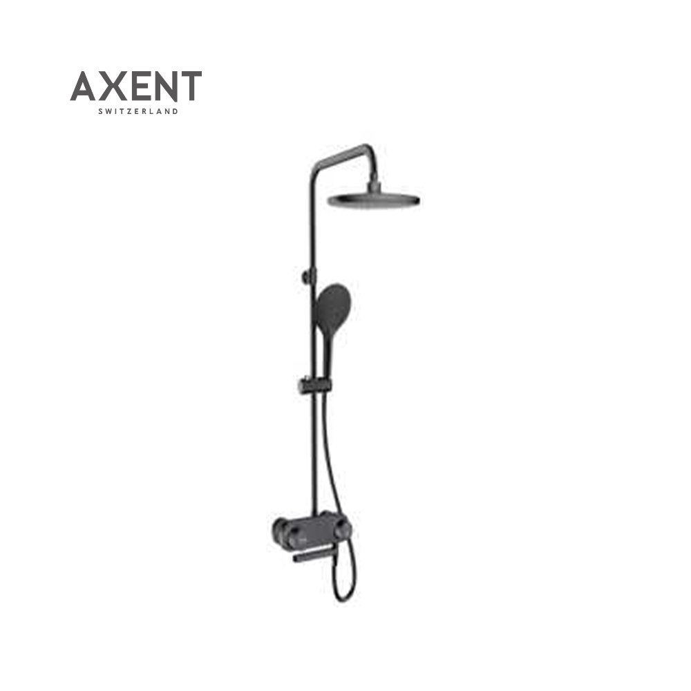 Exceptional Quality ABS Metal Matt Black H540025 Bathroom Shower Faucet Set